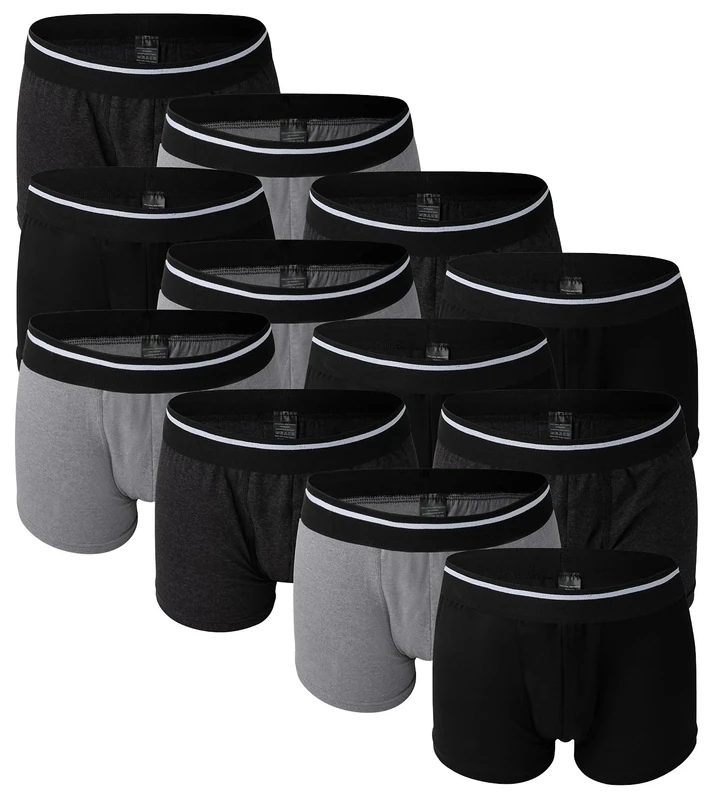 Bonjour® Men's Boxer Shorts (6 & 12 Pack) Cotton Designer Trunk Boxers for Men Underwear Neon Stripe Waist Band