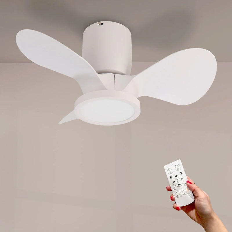 M mimotec - Ceiling Fan LED Nature, Colour Temperature Adjustable, Summer/Winter Function, 6 Speeds, LM8823 - Image 1