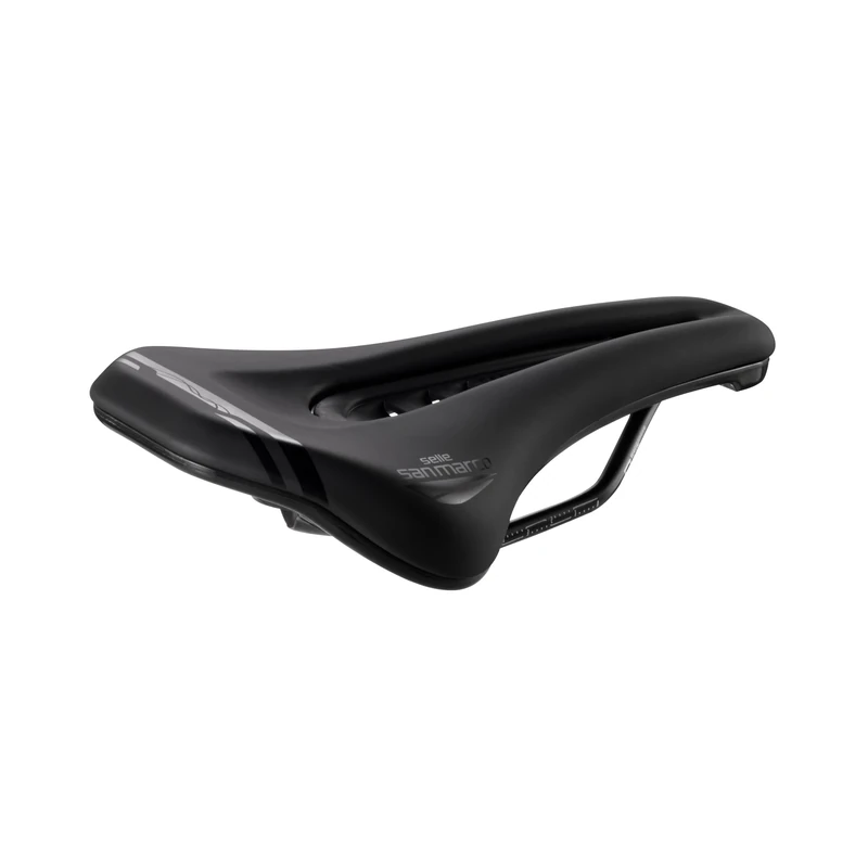 Selle San Marco GROUND Shield Dynamic - MTB/Off-Road Saddle with Mud Protection, Open Fit Centre Hole, Manganese Steel Frame - Size S3, Black
