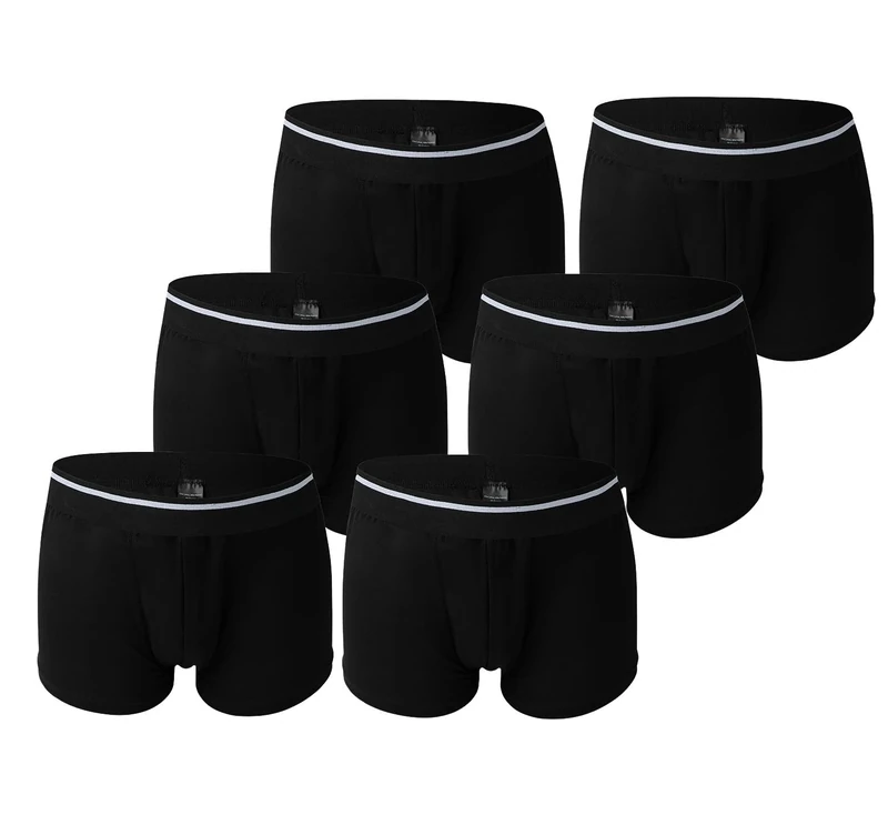 Bonjour® Men's Boxer Shorts (6 & 12 Pack) Cotton Designer Trunk Boxers for Men Underwear Neon Stripe Waist Band