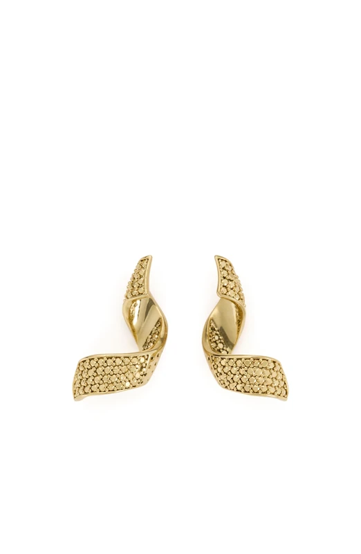 Kate Spade New York Twist Drop Earrings (Clear/Gold.)