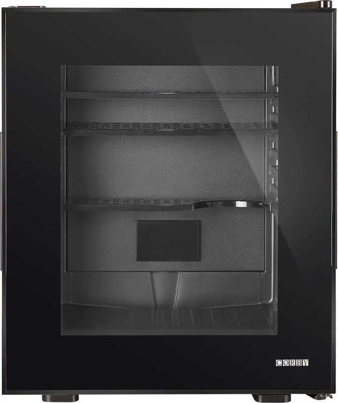 Corby Eton 20L Glass Minibar - Black, UK Plug, 4 Year Guarantee