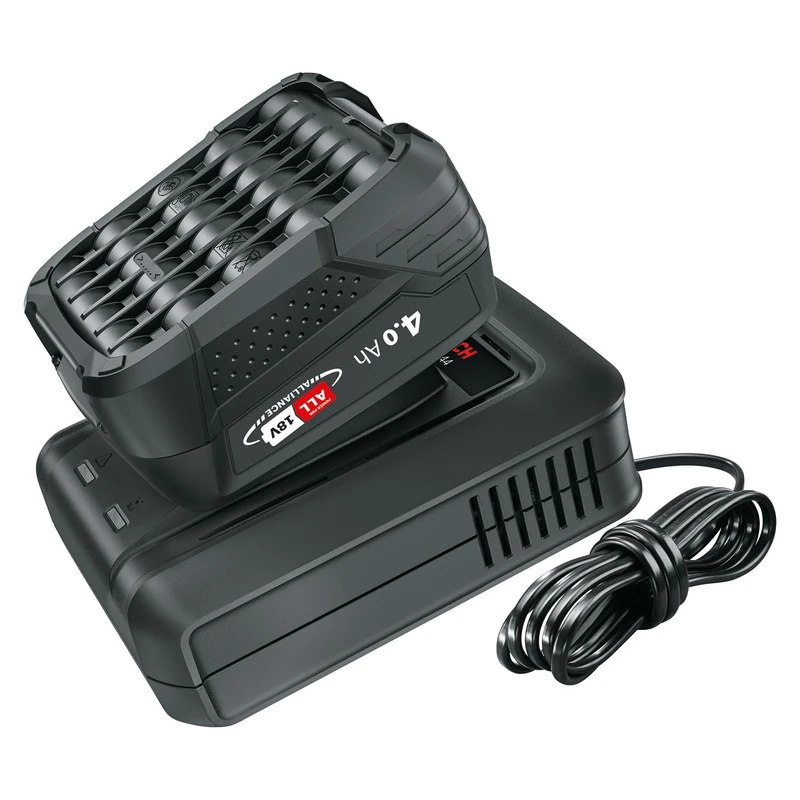 Bosch Battery and Charger Set PBA 18V 4.0 Ah + AL 18V-44) 18V Power for All Alliance; 4.0Ah Battery; Fast Charger)