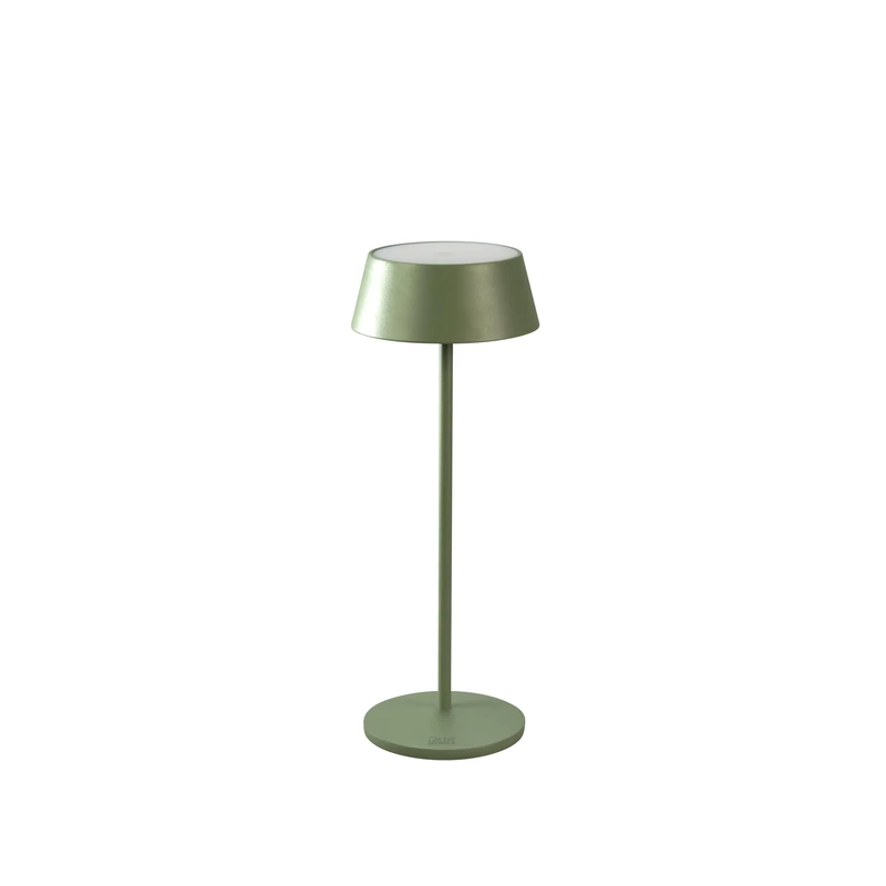 Konstsmide Menton 7839-630 LED Table Lamp Green/Grey Indoor/Outdoor Wireless 11 x 30 x 11 cm