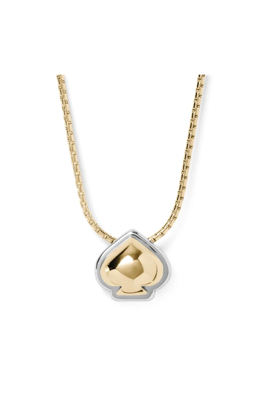 Kate Spade New York Sculpted Spade Pendant (Silver/Gold)