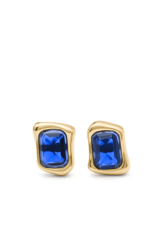 Kate Spade New York Molten Glass Stud (Sapphire.)