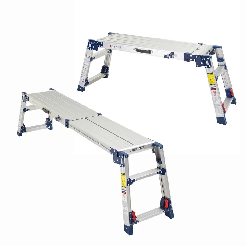 Xtend+Climb Fully Adjustable Work Platform – 930–1480mm Platform Length, Swiftlock System, Lightweight Aerospace Aluminium, Anodised Finish, Compact & Portable with Carry Handle