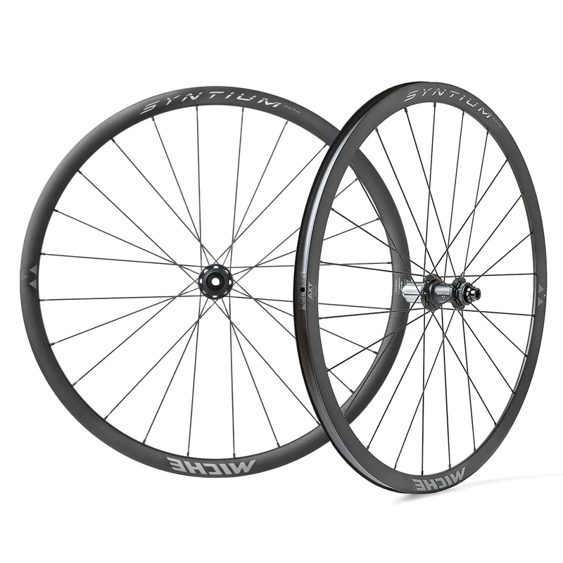 MICHE Syntium Aero Disc Wheelset, 622-19C, Black, Compatible with HG Cassettes