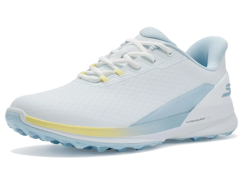 Skechers Women's Go Golf Synthetic Upper Lace-Up Spike Less Golf Shoe, White Blue, 4.5 UK - Image 1