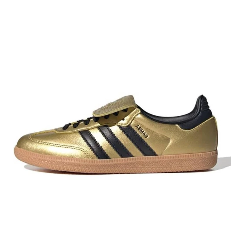 adidas Samba LT Womens Sneaker, Gold Metallic Black, 7 UK