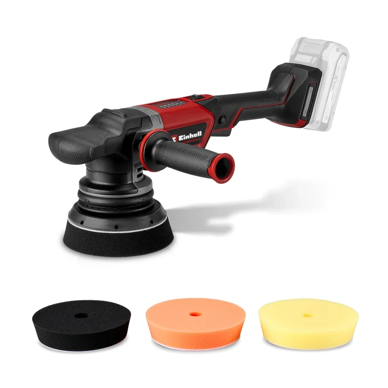 Einhell Professional Cordless Eccentric Polisher 18V Power X-Change, 125mm Polisher, brushless, 500–3,800rpm, incl. 3X polishing Pads, Without Battery CP-EP 18/125 Li BL - Solo