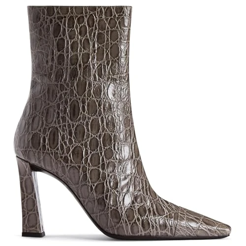 Giuseppe Zanotti, Janiee Bootie 90, Gray, Leather, 7