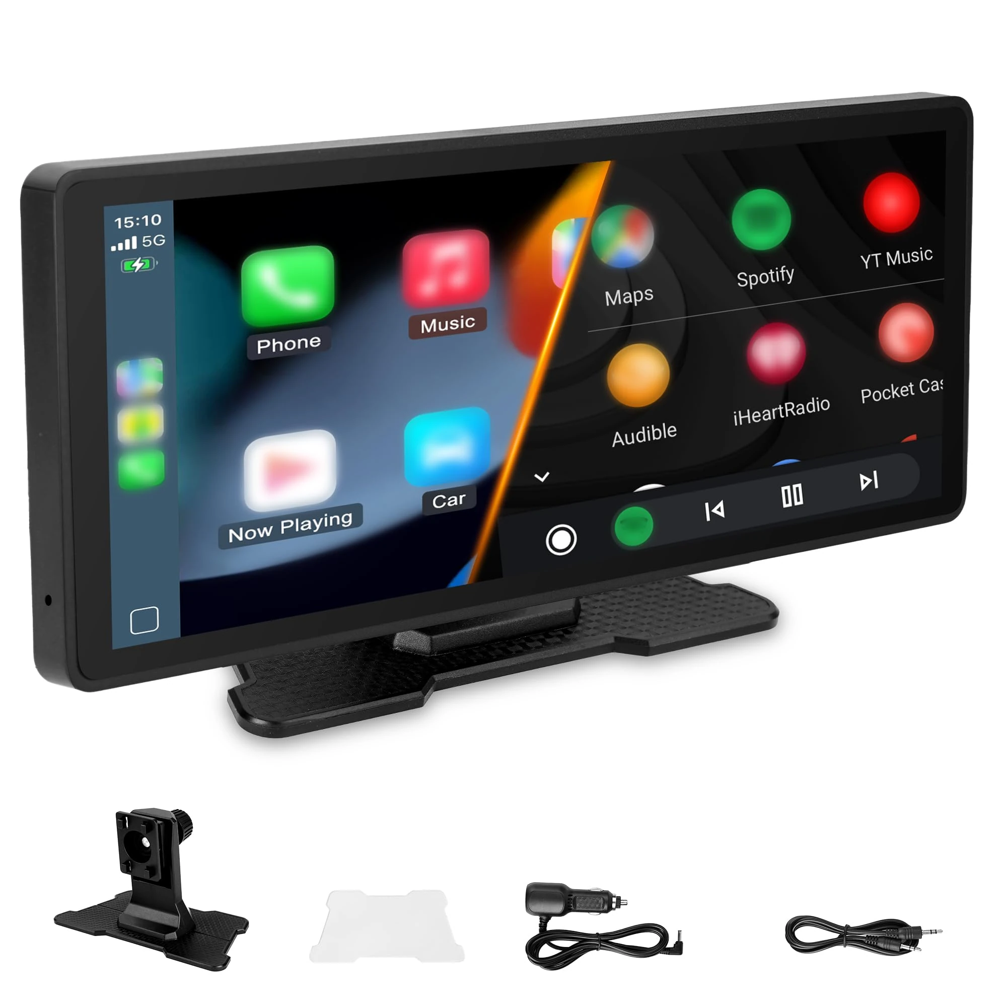 Car Stereo for Wireless Car Playy Screen and Android Auto, Portable 10.26 Inch Touch Screen Car Tablet with Mirror Link, Music Video Player, Compatible with Most Vehicles (10.26)