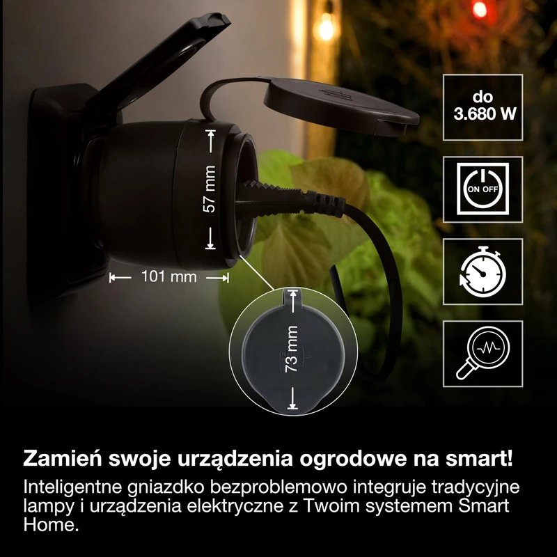 OSRAM SMART+ ZIGBEE EU outdoor socket, outdoor socket with control