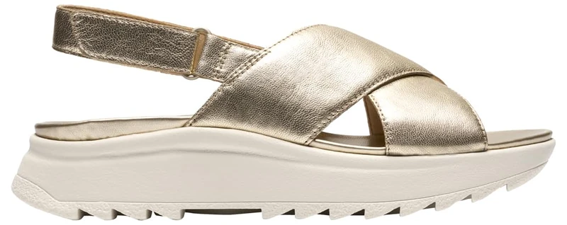 Clarks DashLite Wish Womens Gold Leather, 3