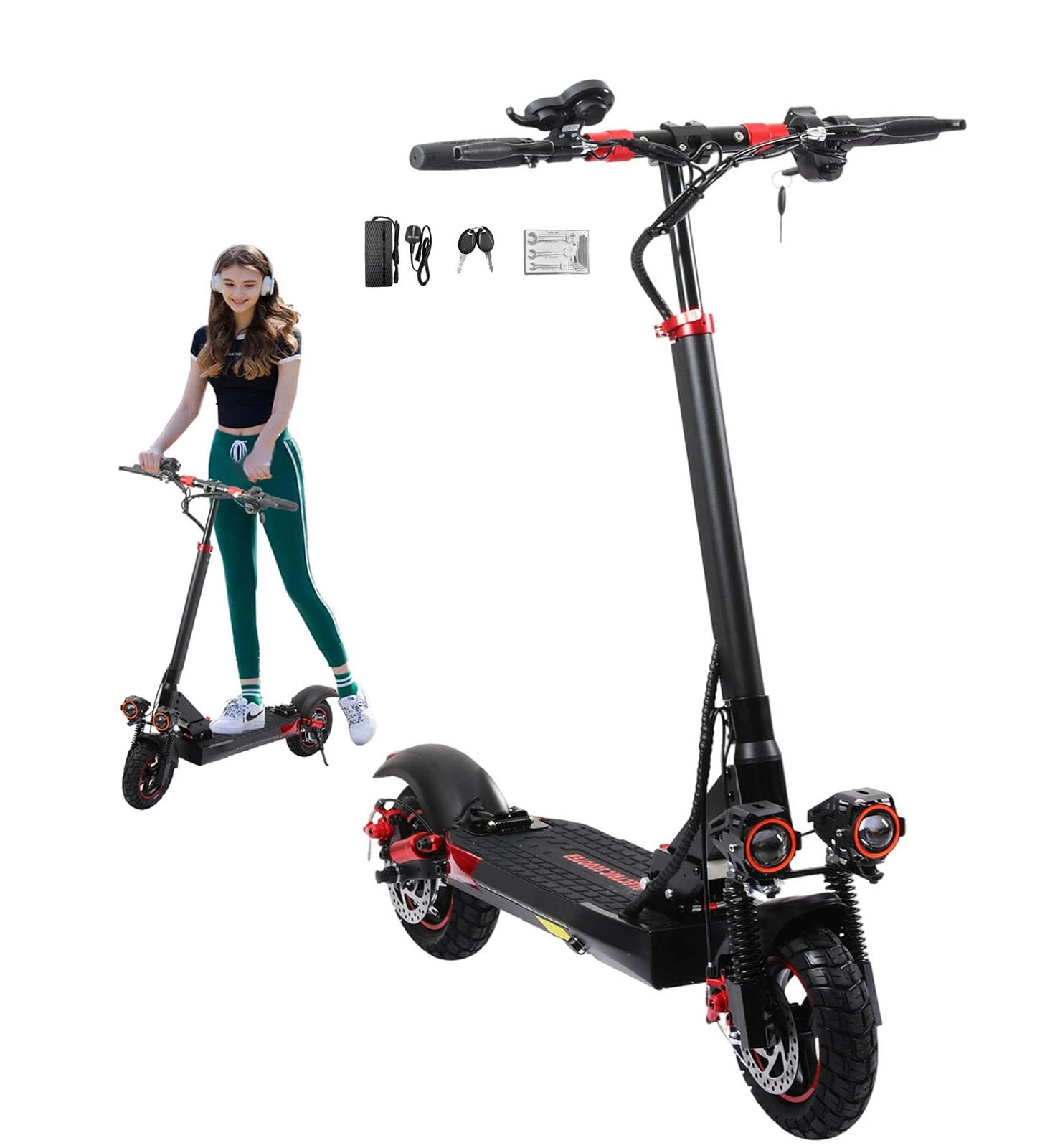 PLAYBIK Electric Scooters Adult Powerful Folding Scooter - 40-55km Range, 48V 15AH Large Range, 10" All-Terrain Tires, IP54, Double Disc Brakes, APP Control,Gifts for Adults and Youth During Holidays