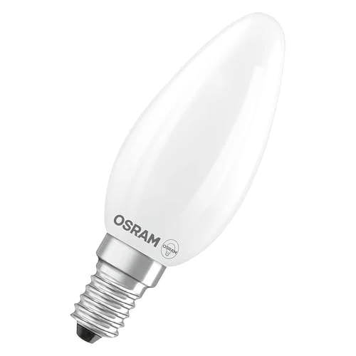 OSRAM LED lamp Star Candle Shape B25 Filament, 2700 K Warm White, 1.8 W, E14, Frosted, 250 lm, 15,000 h, for Chandeliers, Decorative fixtures, Glare-Free,3-Pack