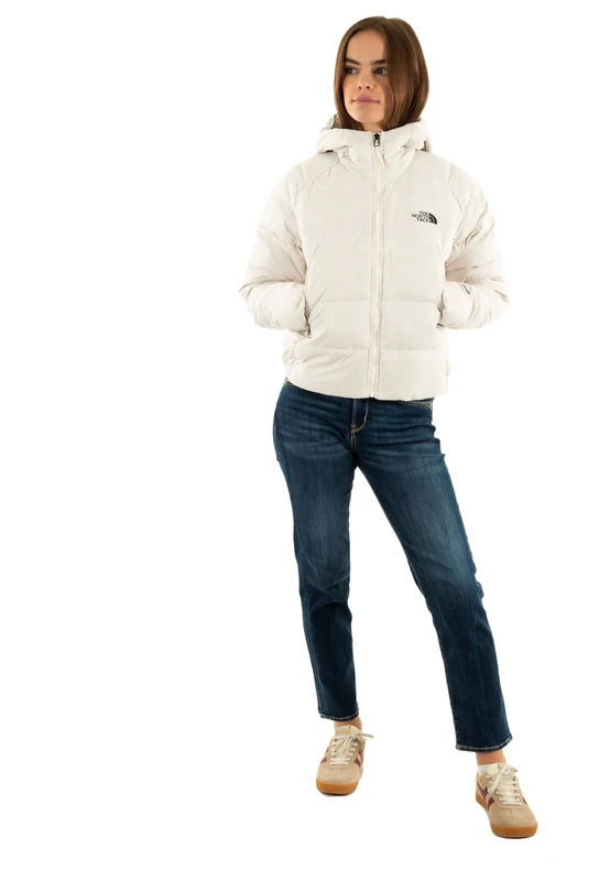 The North Face Women's Hyalite Down Hoodie Jacket, White Dune, XL