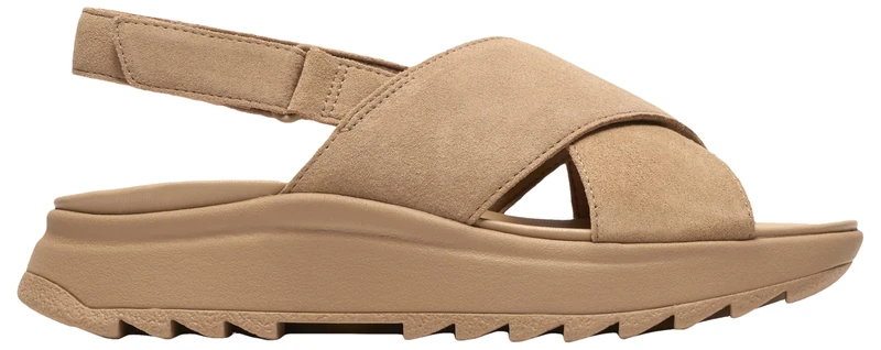 Clarks DashLite Wish Womens Beige Suede, 6