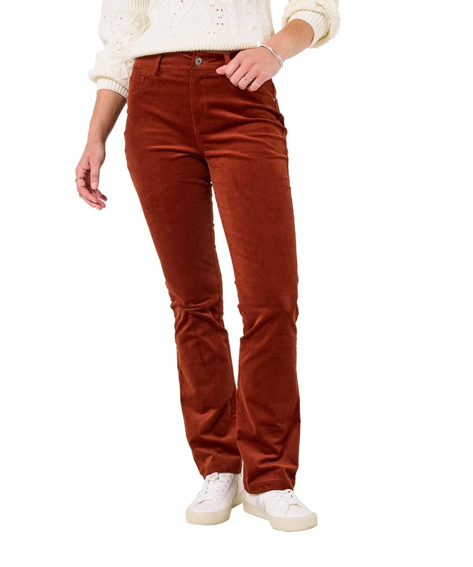 Joe Browns Women's Bootcut Stretch Moleskin Trousers, Regular, Brown, UK 10