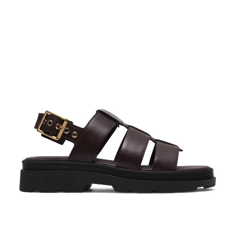 Clarks Orinoco3 Strap Womens Dark Brown Lea, 6.5
