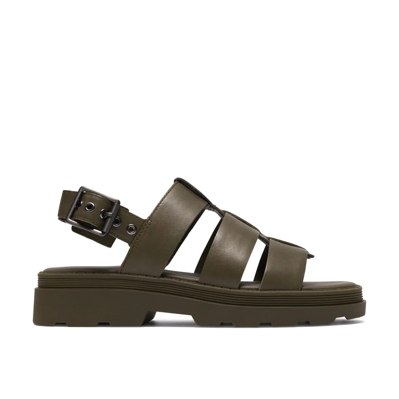 Clarks Orinoco3 Strap Womens Dark Olive Lea, 5