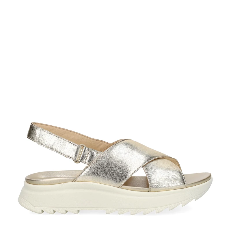 Clarks DashLite Wish Womens Gold Leather, 8