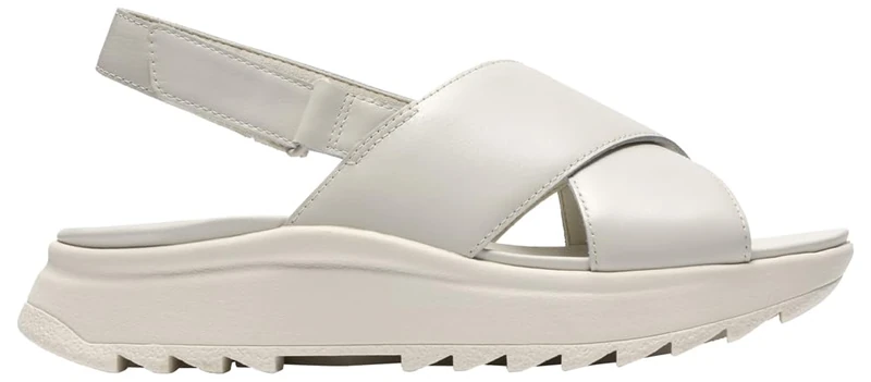 Clarks DashLite Wish Womens White Leather, 6