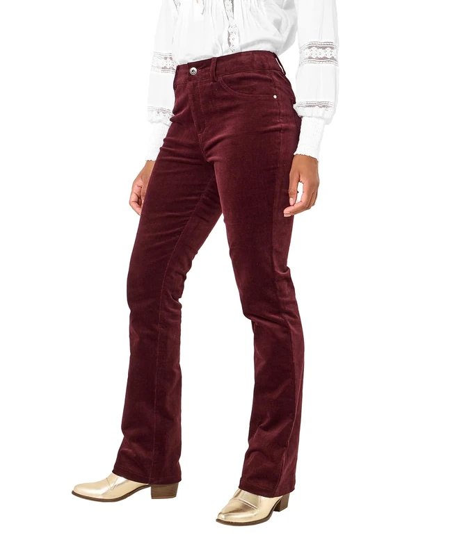 Joe Browns Women's Bootcut Stretch Moleskin Trousers, Regular, Purple, UK 8