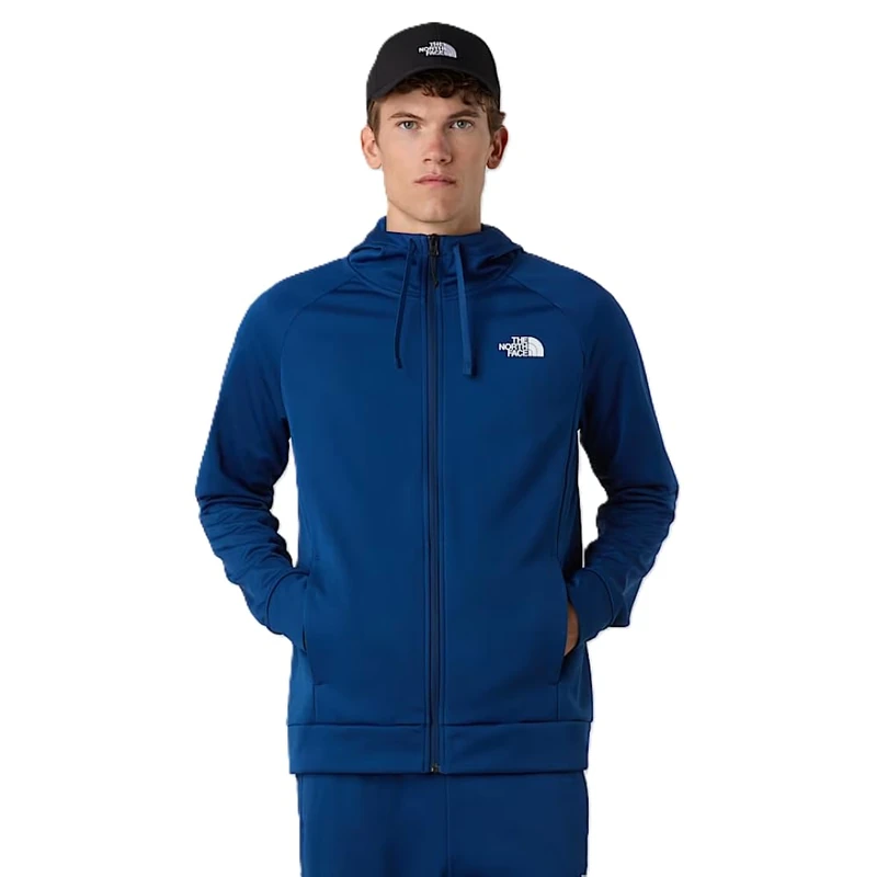 The North Face Men's Reaxion 2.0 Hooded Full Zip Jacket, Estate Blue Dark Heather, XS