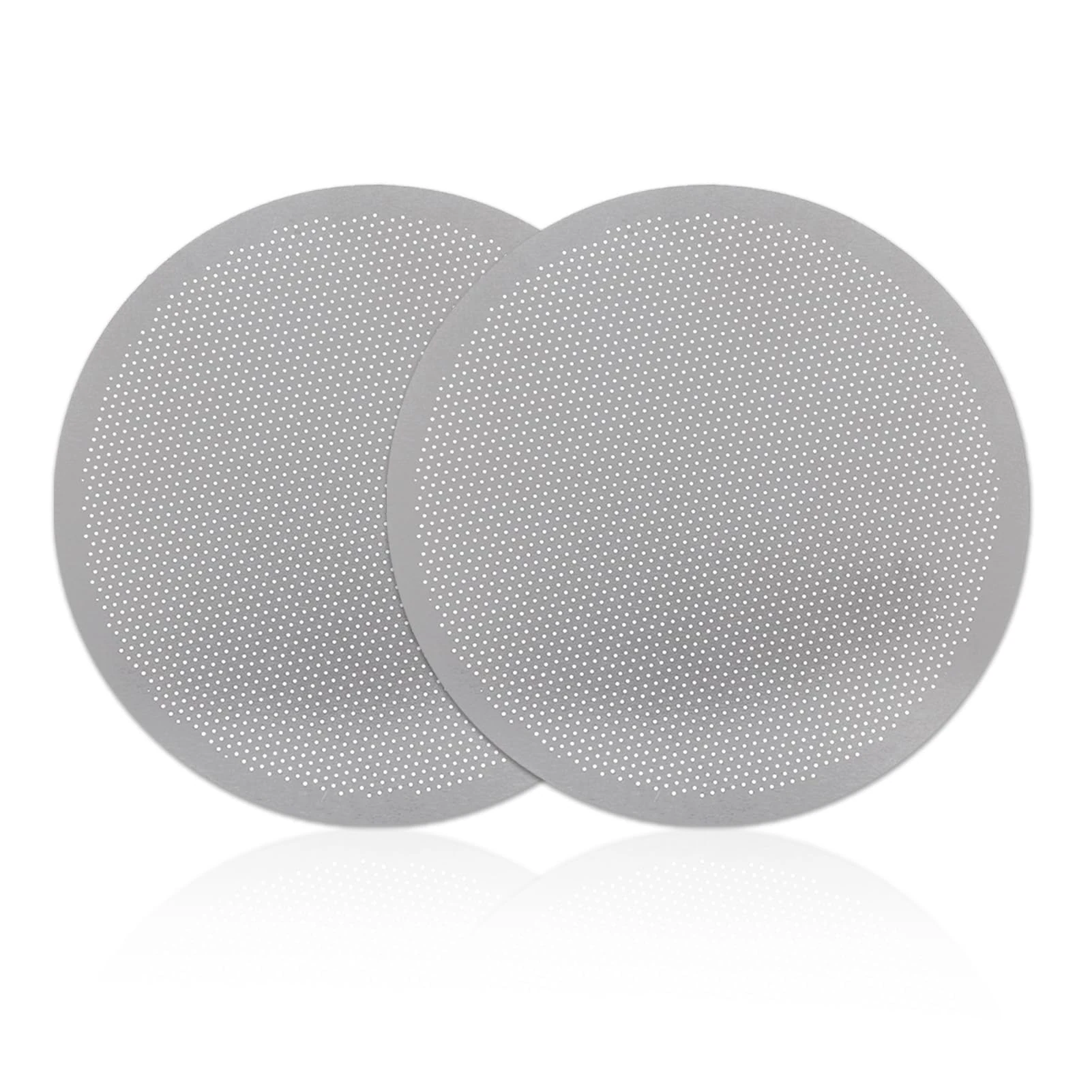 2 Pcs Metal Coffee Filter for AeroPress, Reusable Filter for AeroPress Go & Original Stainless Steel, Durable, Alternative to Paper Filters, Provides Fuller Bodied Coffee, Easy to Clean, Gray