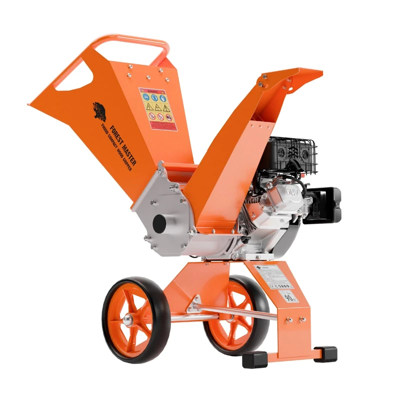 Forest Master FM8DD Petrol Wood Chipper - Compact Heavy-Duty 8HP Engine - Chips Branches Up to 70mm* - Anti-Blocking Rotatable Hopper - Direct Drive - UK Designed with Expert Support