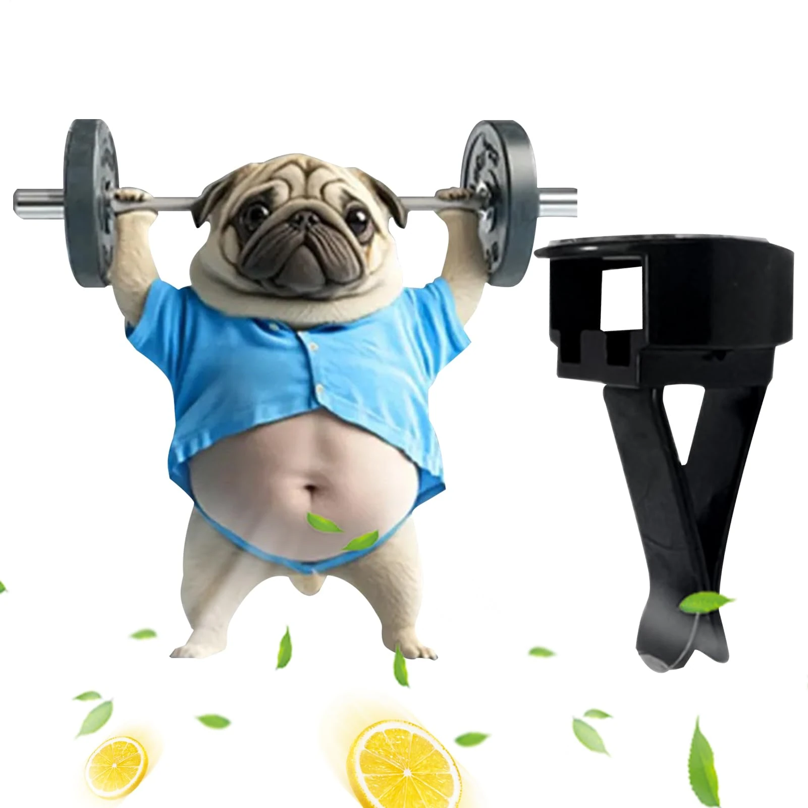 Zestivra Car Suction Cup Air Purifier, Decorative Car Air Freshener | Weightlifter Dog Shape with Aromatherapy for Truck and Vehicle