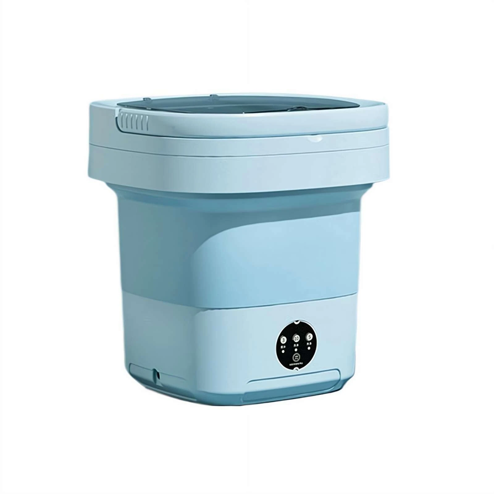 Small Portable Travel Washing Machine, 8L Mini Folding Washing Machines with Spin Dryer, 2 in 1 for Travel, Camping, Cleaning Underwear, Towel, Clothes, Socks (Blue)