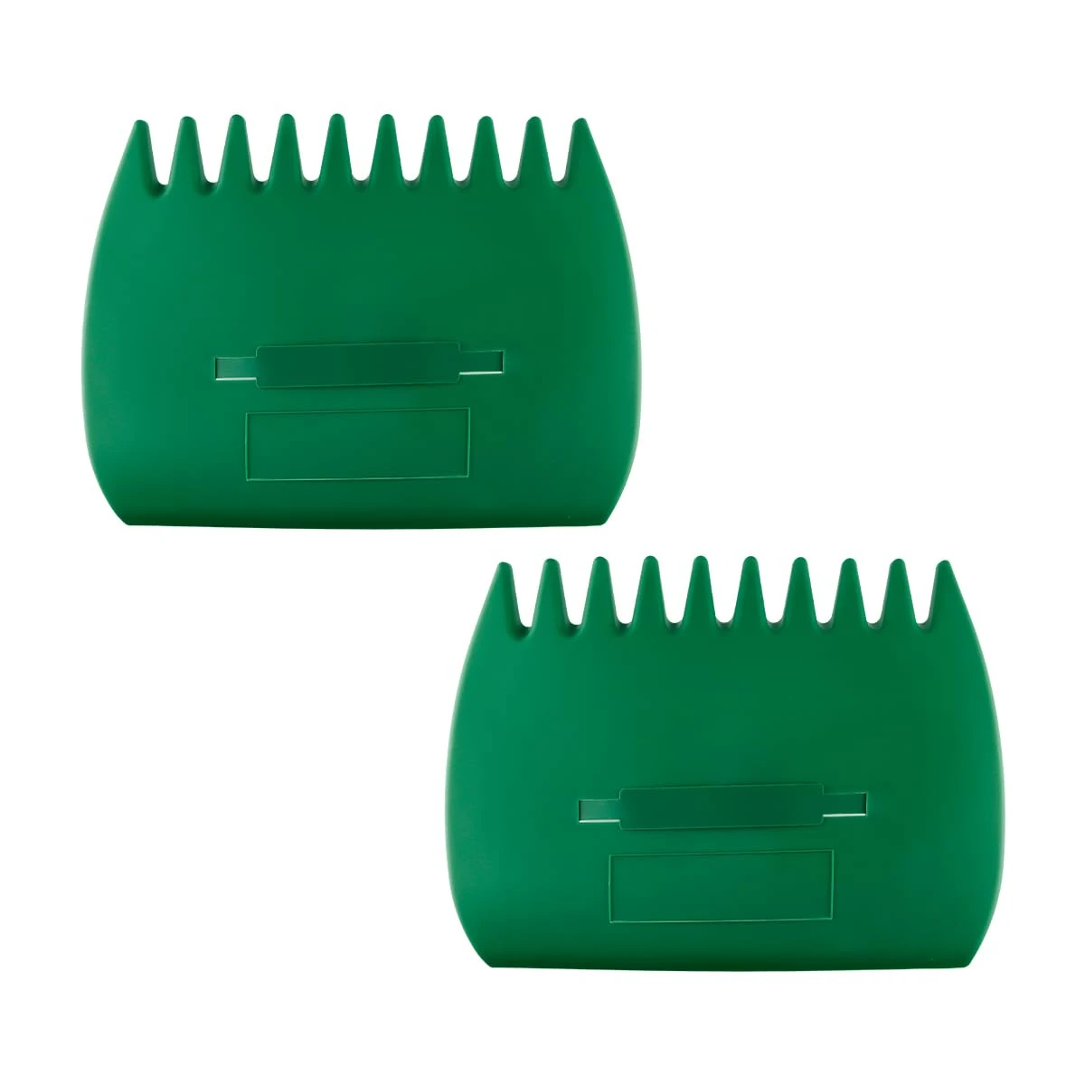 Lotsdonxia 2 Pcs Garden Leaf Grabbers Set - Large Plastic Leaf Scoops with Adjustable Handles, Lightweight Yard Waste Collector for Leaves, Grass and Debris (Green)