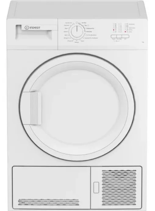C YD C82 WWGL UK 8kg Freestanding Condenser Tumble Dryer – White, Reverse Action Drum, Easy Iron, Energy Efficiency Class B, Adjustable Drying, Modern Design