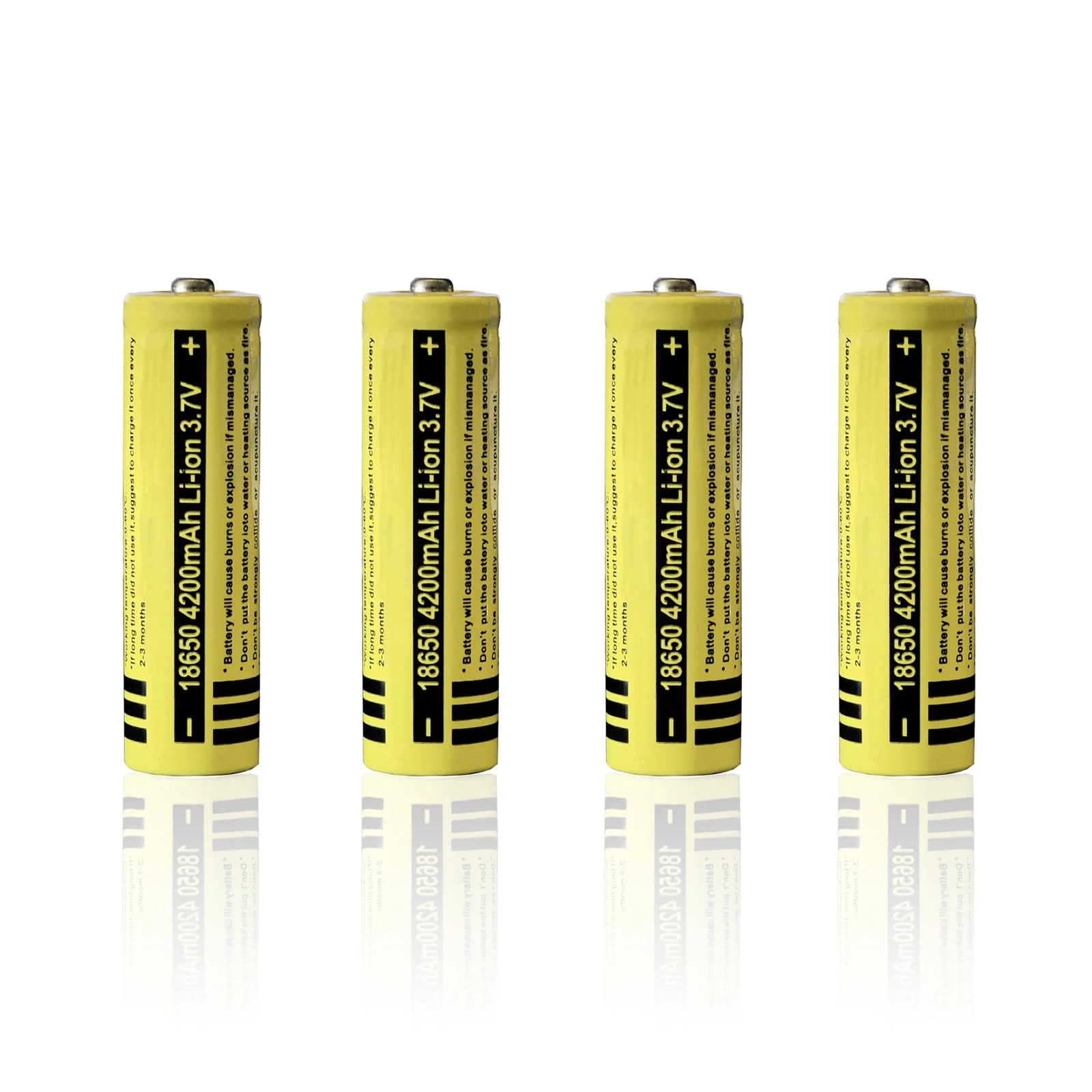 4pcs 3.7 Volt Rechargeable Battery, SGIXBE 3500mAh Rechargeable Battery, Button Top NiMH High Power Long Lasting for Headlamp, LED Flashlight, Solar Light, Electronic Devices etc