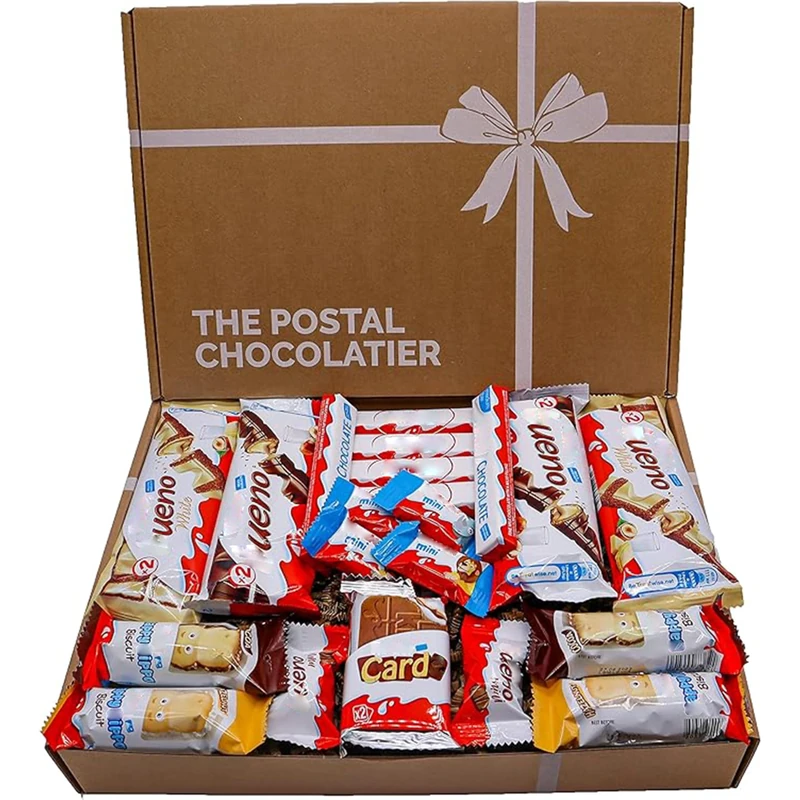 Bueno Hamper Box with White Chocolate and Kinder Card, Perfect Large Variety Premium Selection Box for Last Minute Gifts and Birthdays for Both Him and Her