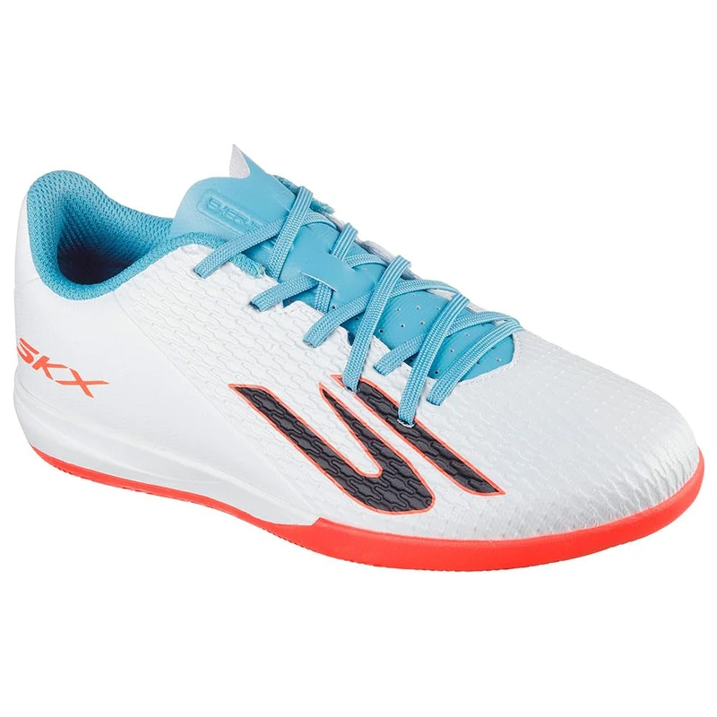 Skechers Boy's SKX_2 Jr Youth Indoor Court Football Boots, White, 5 UK Child