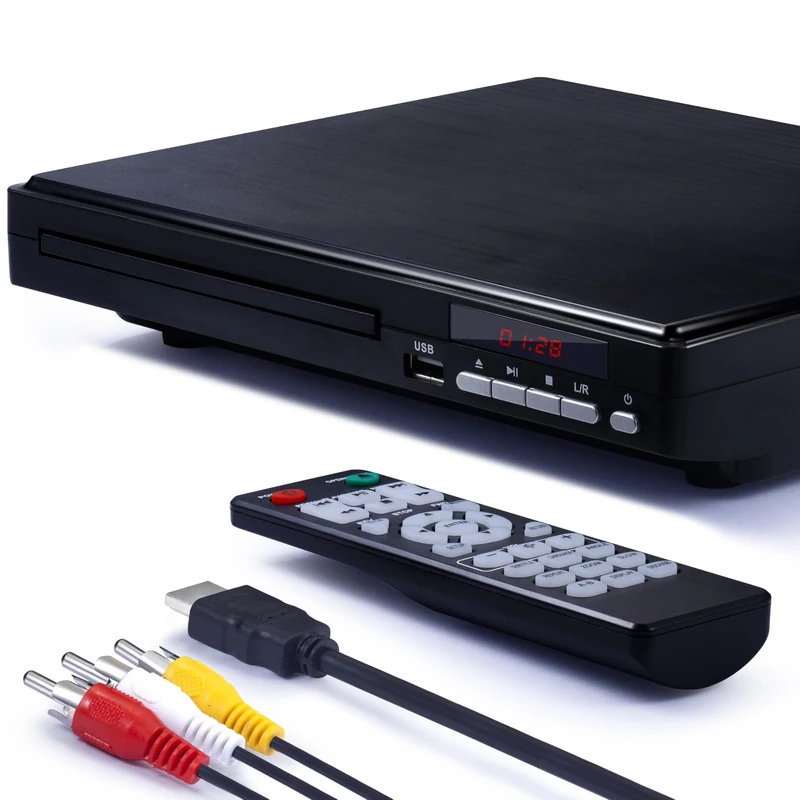 punghan 1080p DVD Player - USB, Remote, HDMI Cable, Region Free