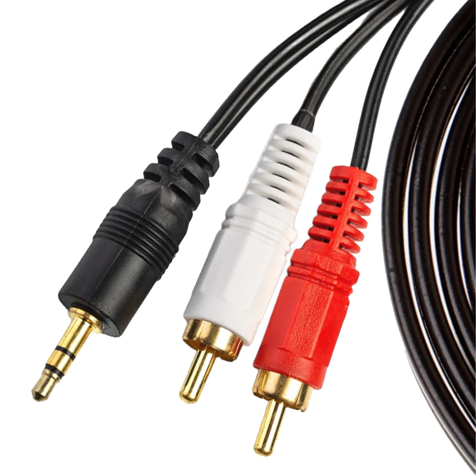 Vestoryyer 1 Pcs RCA to 3.5mm Aux Cable 1.5m-Phono to 3.5mm Jack Adapter Lead- Phono to3.5mm to rca Jack Adapter Lead-RCA Cable to Audio Jack,Phono Cables Gold-Plated Aux Audio Splitter