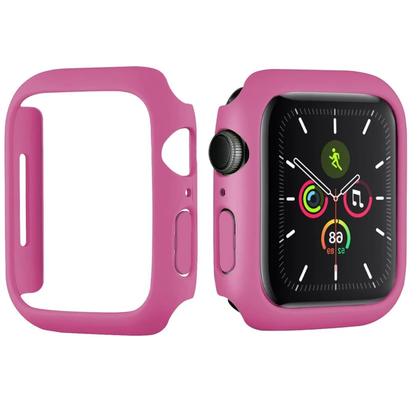 Anybase Hard PC Case for Apple Watch 40mm (Series 4/5/6/7) Ultra Thin Bumper Open Back Transparent Protective Case Cover Rose Red