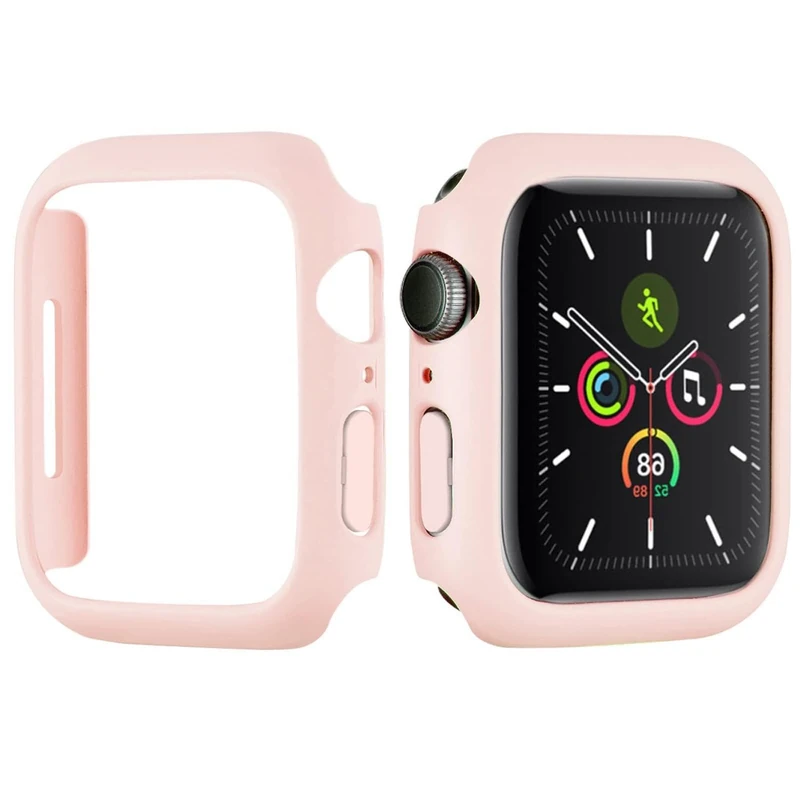 Anybase Pink Ultra Thin Bumper Full Body Protective Hard PC Case Cover for Apple Watch 45mm Series 8/9/SE 2