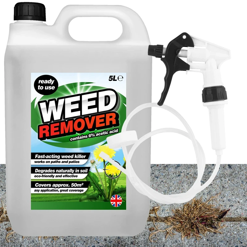 5L Strong Weed Remover With Acetic Fast Acting Ready To Use For Paths, Patios & Hard Surfaces With Long Hose Trigger (2)