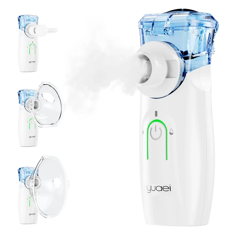Nebuliser Machine for Adults Inhaler Nebulizer: Portable Nebuliser for Adults - Kids Rechargeable Silent Nebulizer with 2 Masks and 1 Mouthpiece Easy Use Handheld Inhalator for Home Bedroom Travel Use