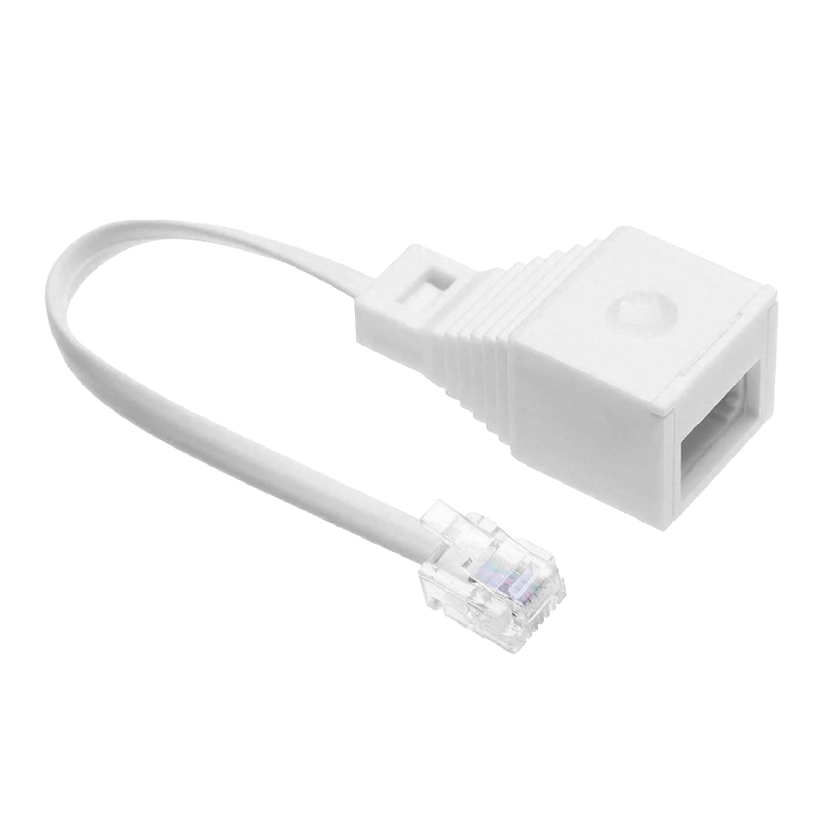 Vestoryyer 1 PCS RJ11 to BT Socket Adapter,bt digital voice adapter Phone to Ethernet - Universal Compatibility for Phones, Modems, Routers & Printers,4-Wire Female Converter, 10cm Cable Length