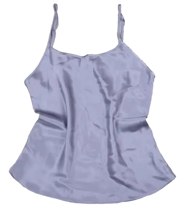 Women’s 100 percent Mulberry Silk 16‑Momme Spaghetti‑Strap Camisole Sleepwear Vest
