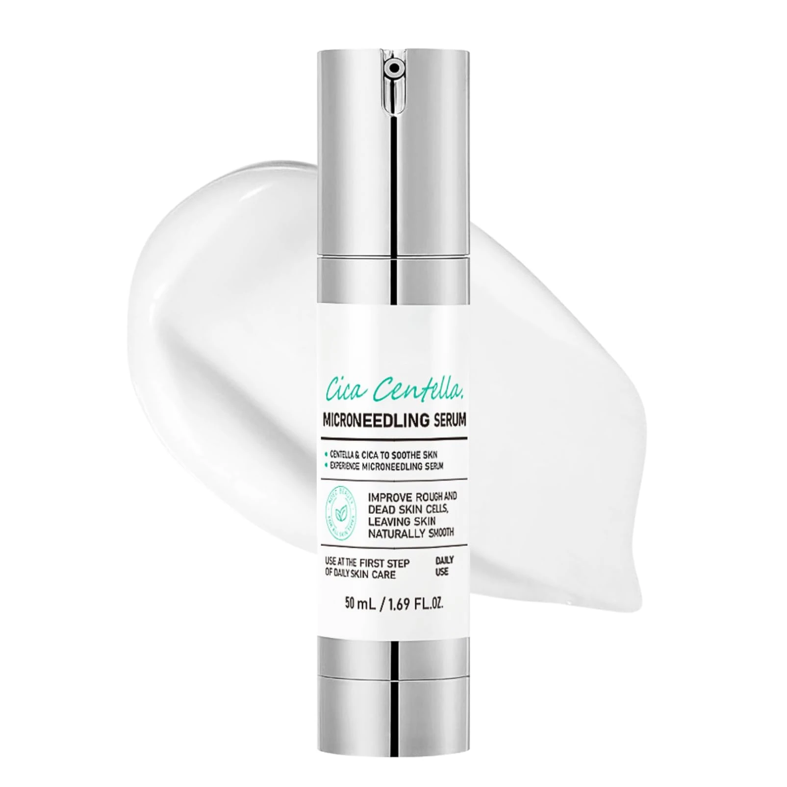 CICA Reedle 100 Korean Skin Care Essence, Centella Microneedling Serum for Face Pore Care & Exfoliation, Centella Asiatica Face Serum for Instant Skin Soothing, Korean Liquid Skin Booster, 50ML