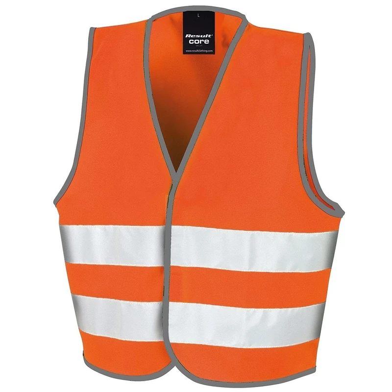 Result Core Kids Unisex Hi-Vis Safety Vest (10-12) (Fluorescent Orange)