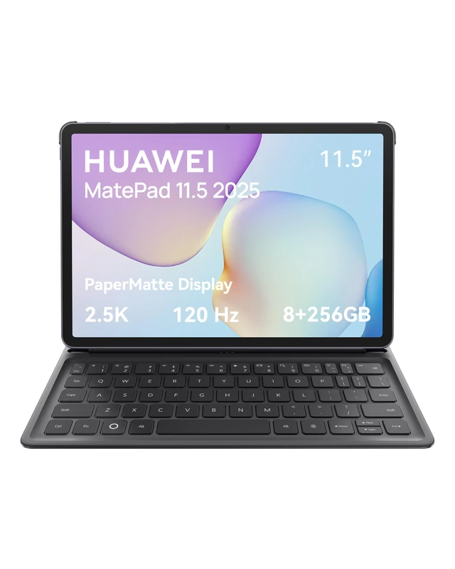 HUAWEI MatePad 11.5 2025 Tablet, 2.5K 120Hz PaperMatte Display That Visual Comfort, 8+256GB, 10 100 mAh Battery, 40W Supercharge, Detachable Keyboard